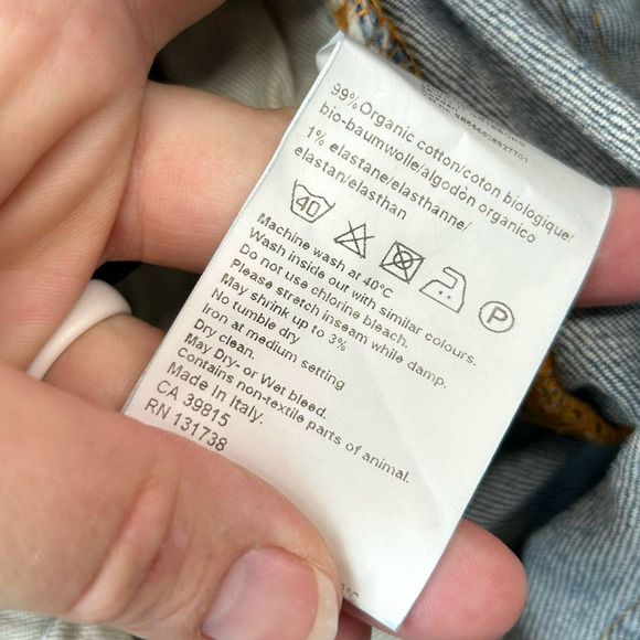 NUDIE JEANS Mens Grim Tim Joshua Sun 34 x 34 Slim Straight Organic Button Fly - Picture 10 of 13